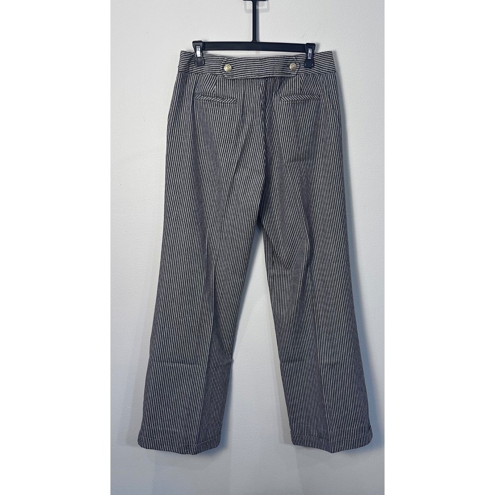 Westbound Women's Striped Wide Leg Cotton Sailor Pants Jeans Size 8 Cotton - Picture 2 of 9